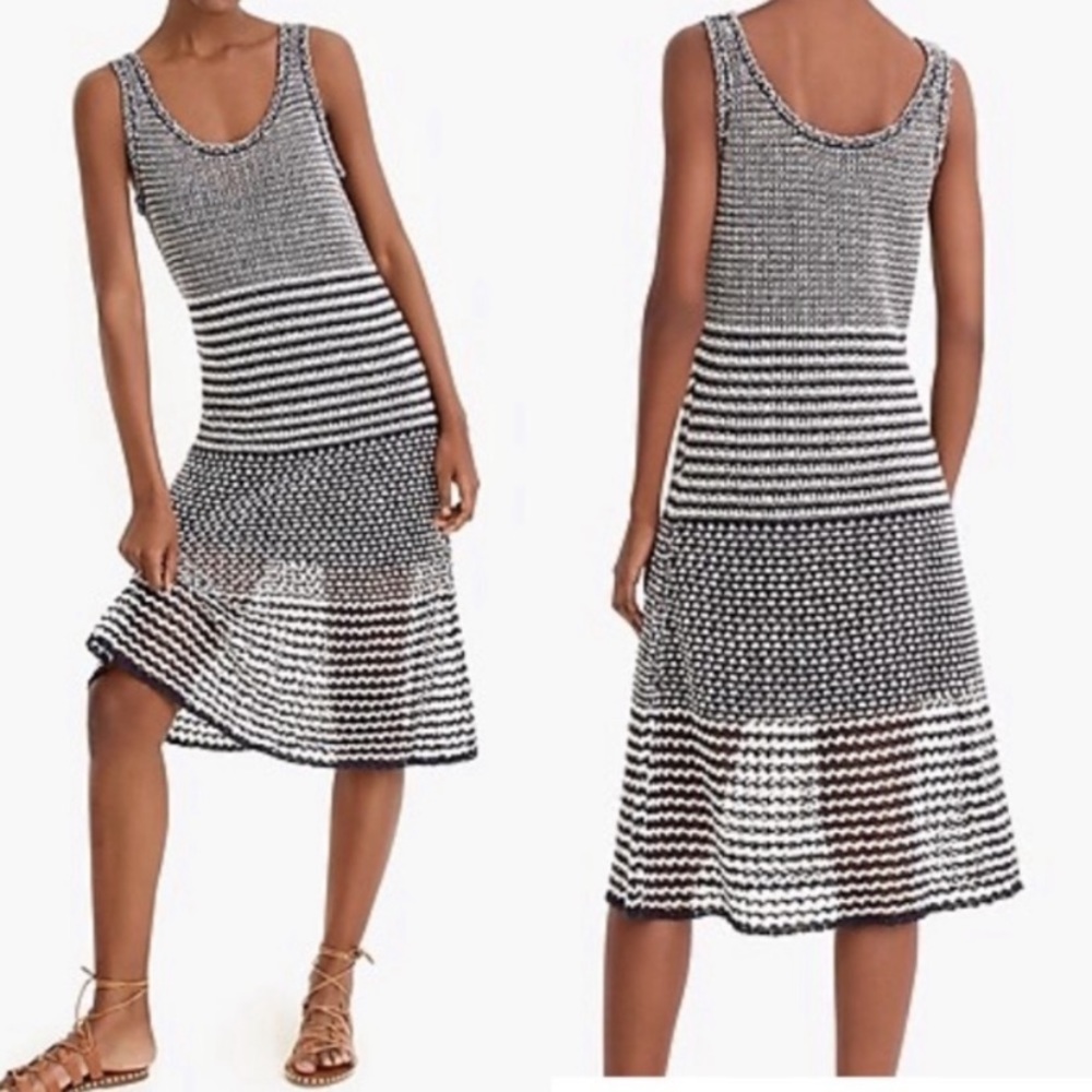 J Crew A-line Multi-Stitch Knit Dress